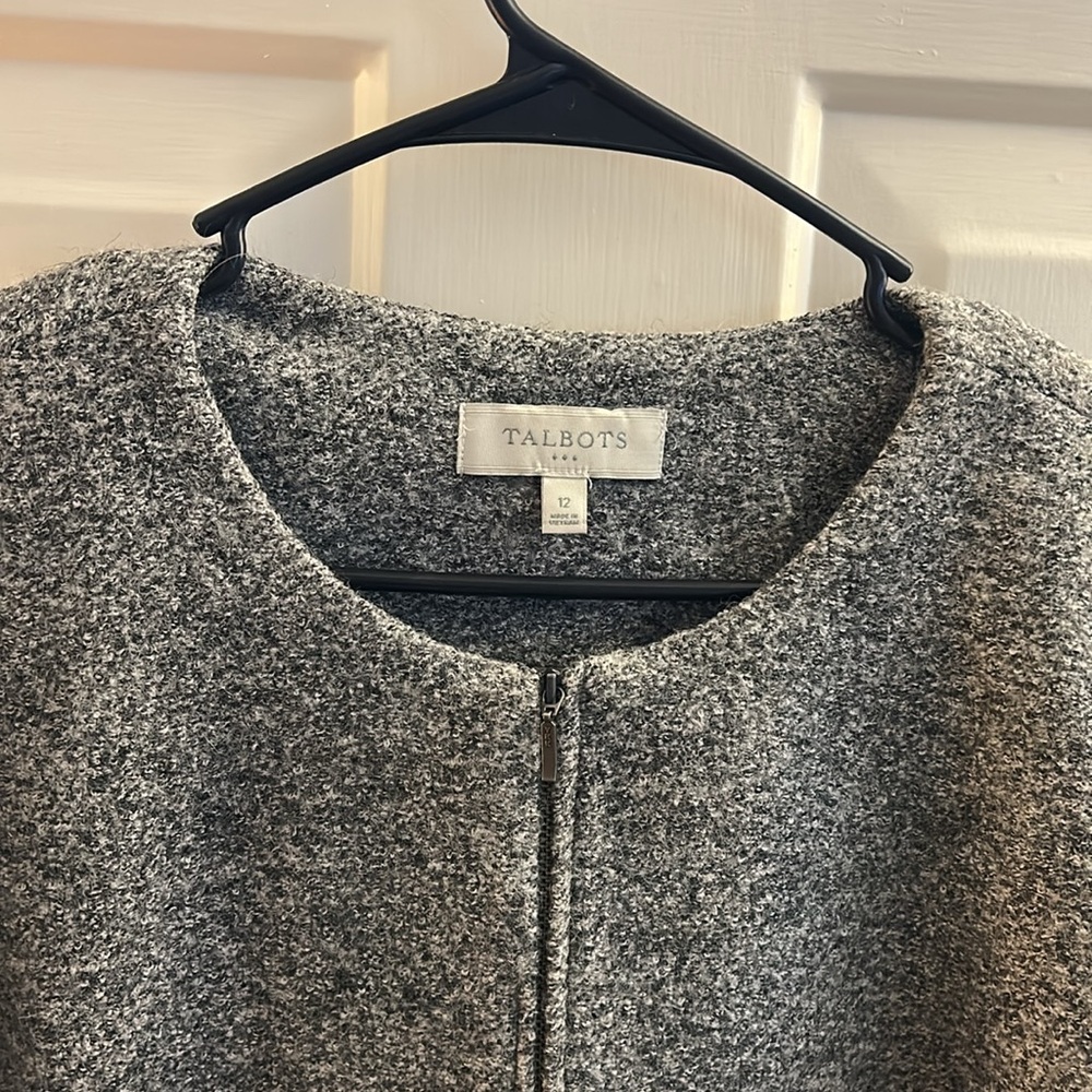 Talbots Gray Textured Jacket - Picture 2 of 6
